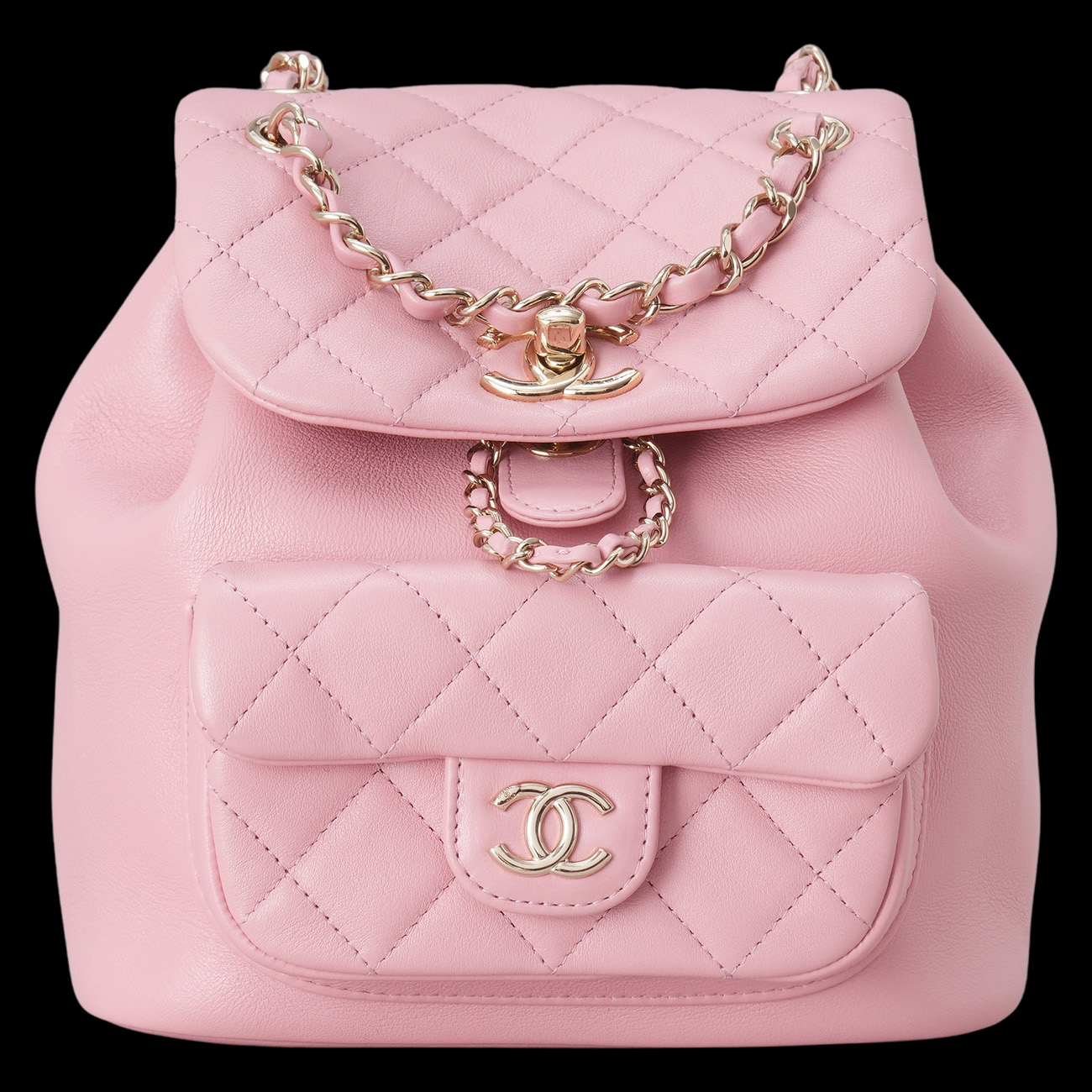 CHANEL(USED)샤넬 듀마백팩 원포켓 핑크