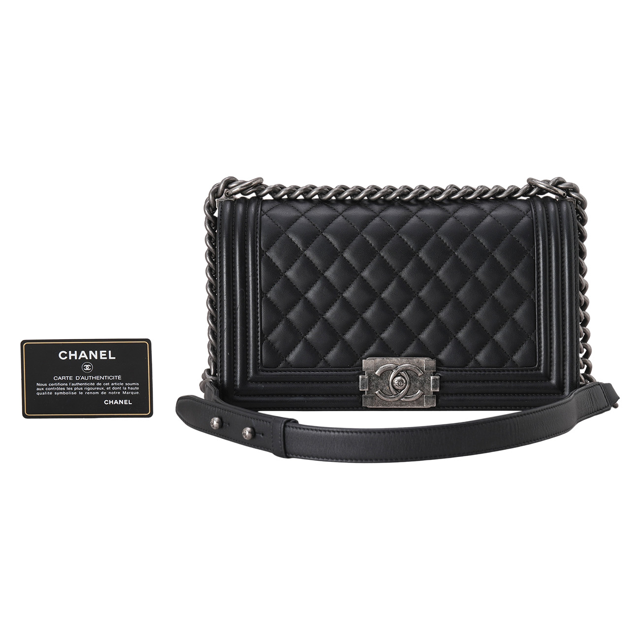 CHANEL(USED)샤넬 램스킨 보이샤넬 미듐 플랩백