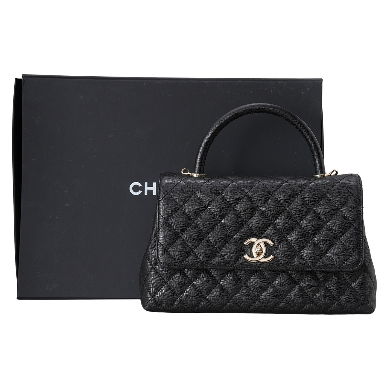 CHANEL(USED)샤넬 캐비어 코코핸들 미듐