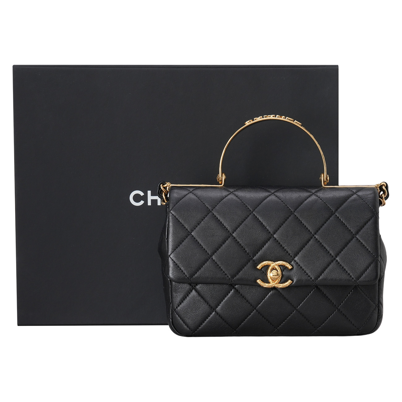 CHANEL(USED)샤넬 AS4605 시즌 CC로고 탑 핸들백