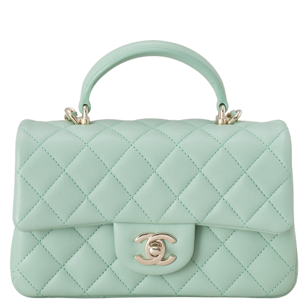 CHANEL(USED)샤넬 AS2431 클래식 뉴미니 탑 핸들백
