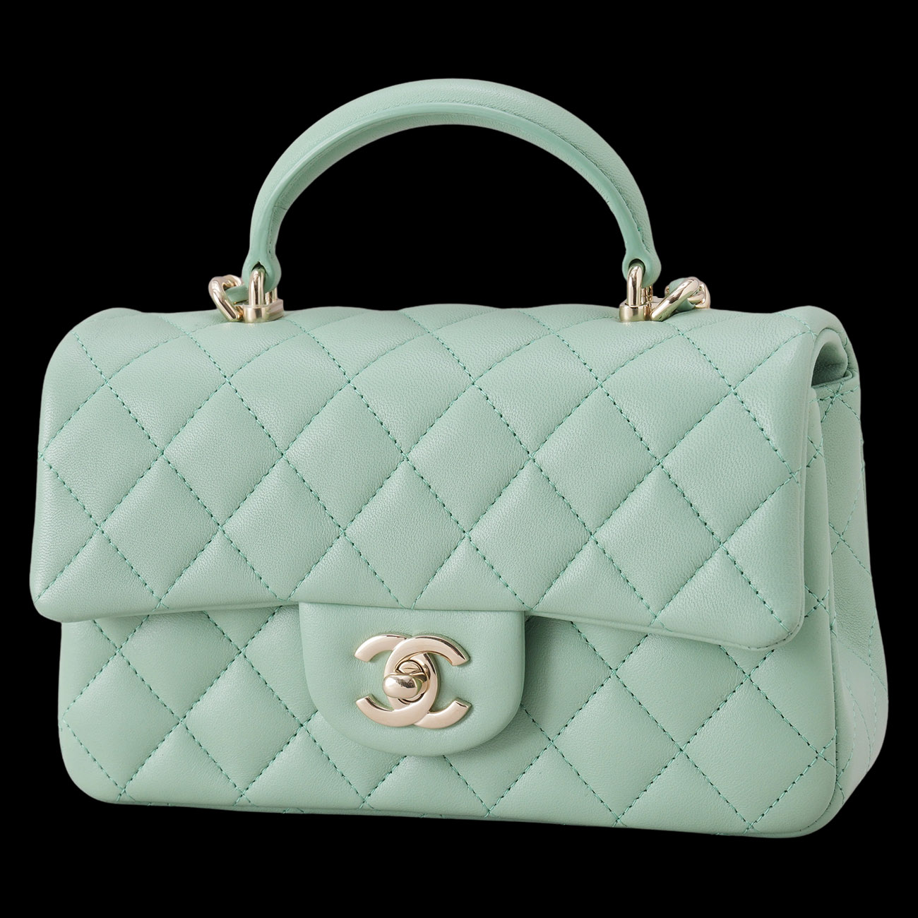 CHANEL(USED)샤넬 AS2431 클래식 뉴미니 탑 핸들백