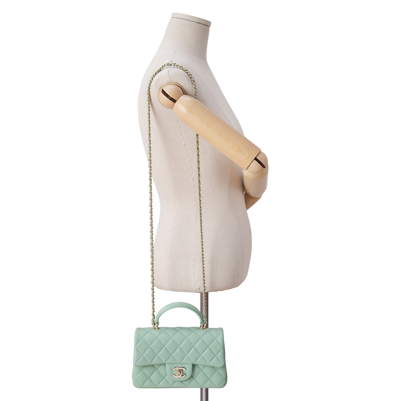 CHANEL(USED)샤넬 AS2431 클래식 뉴미니 탑 핸들백