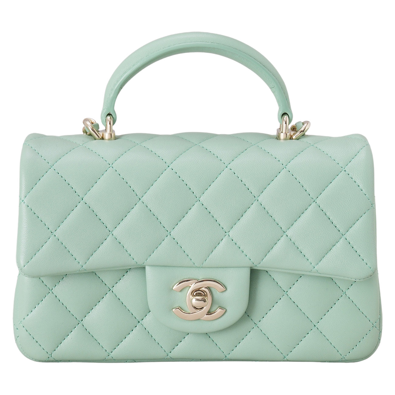 CHANEL(USED)샤넬 AS2431 클래식 뉴미니 탑 핸들백