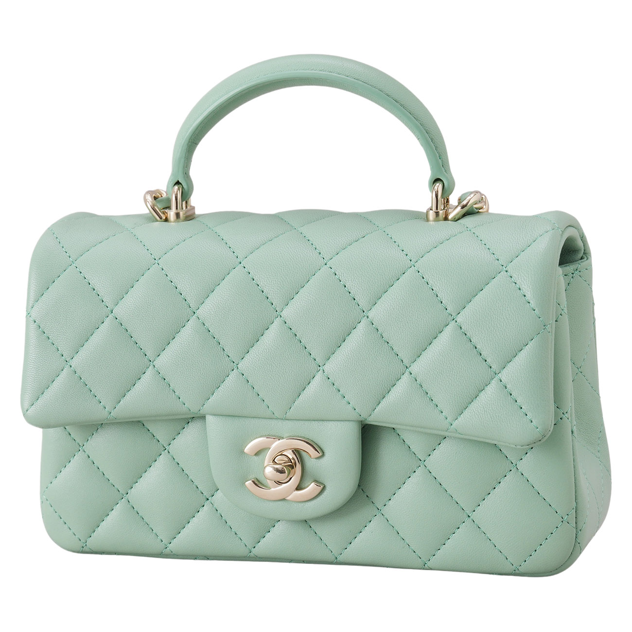 CHANEL(USED)샤넬 AS2431 클래식 뉴미니 탑 핸들백
