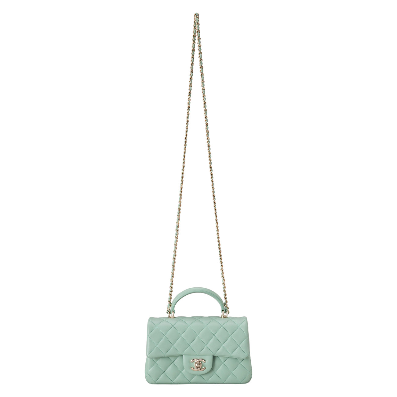 CHANEL(USED)샤넬 AS2431 클래식 뉴미니 탑 핸들백