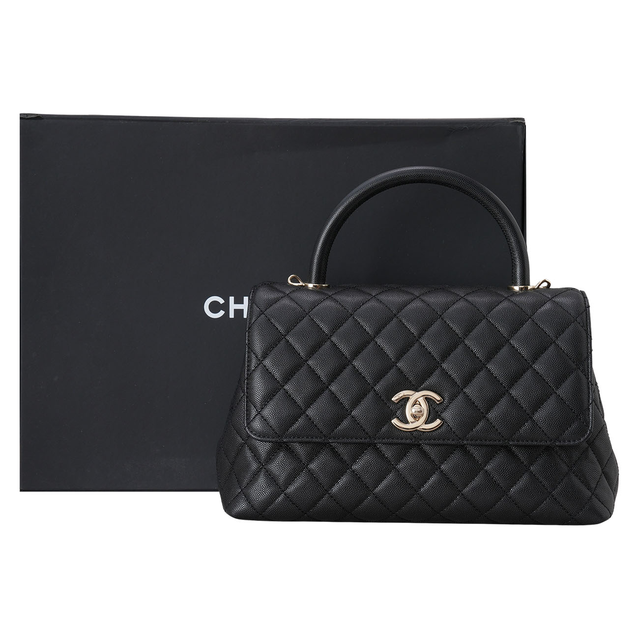 CHANEL(USED)샤넬 캐비어 코코핸들 미듐