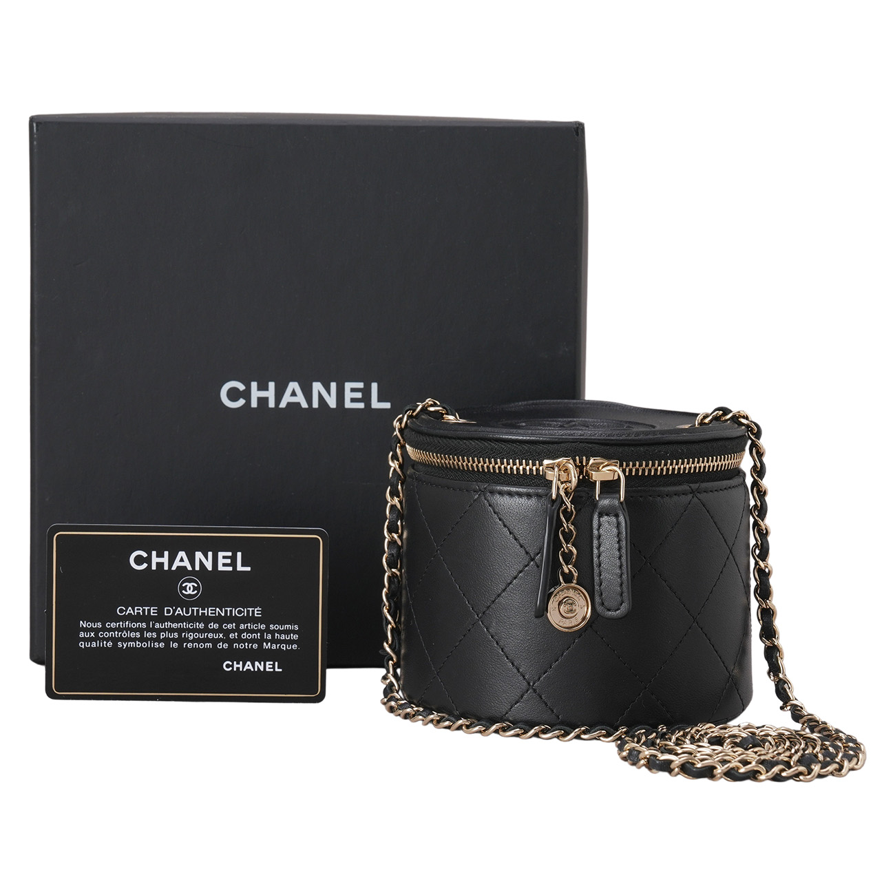 CHANEL(USED)샤넬 원통 베니티