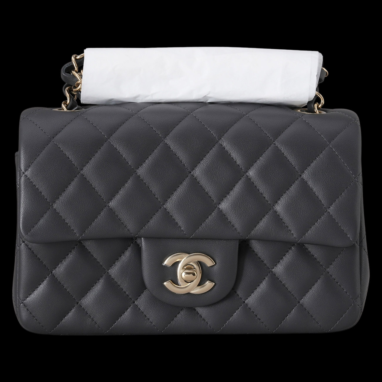 CHANEL(USED)샤넬 A69900 램스킨 뉴미니 클래식 크로스백