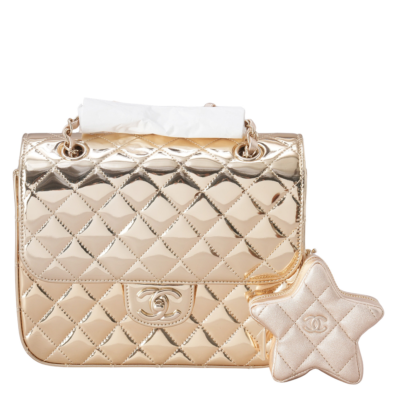 CHANEL(USED)샤넬 24C 스타코인 메탈 미러 백팩