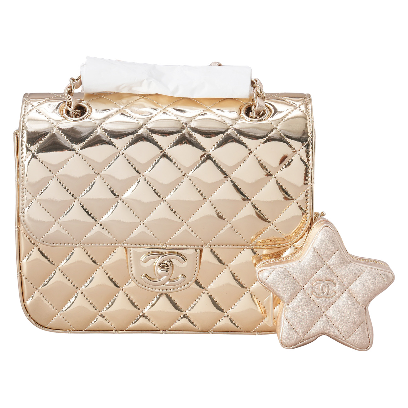 CHANEL(USED)샤넬 24C 스타코인 메탈 미러 백팩