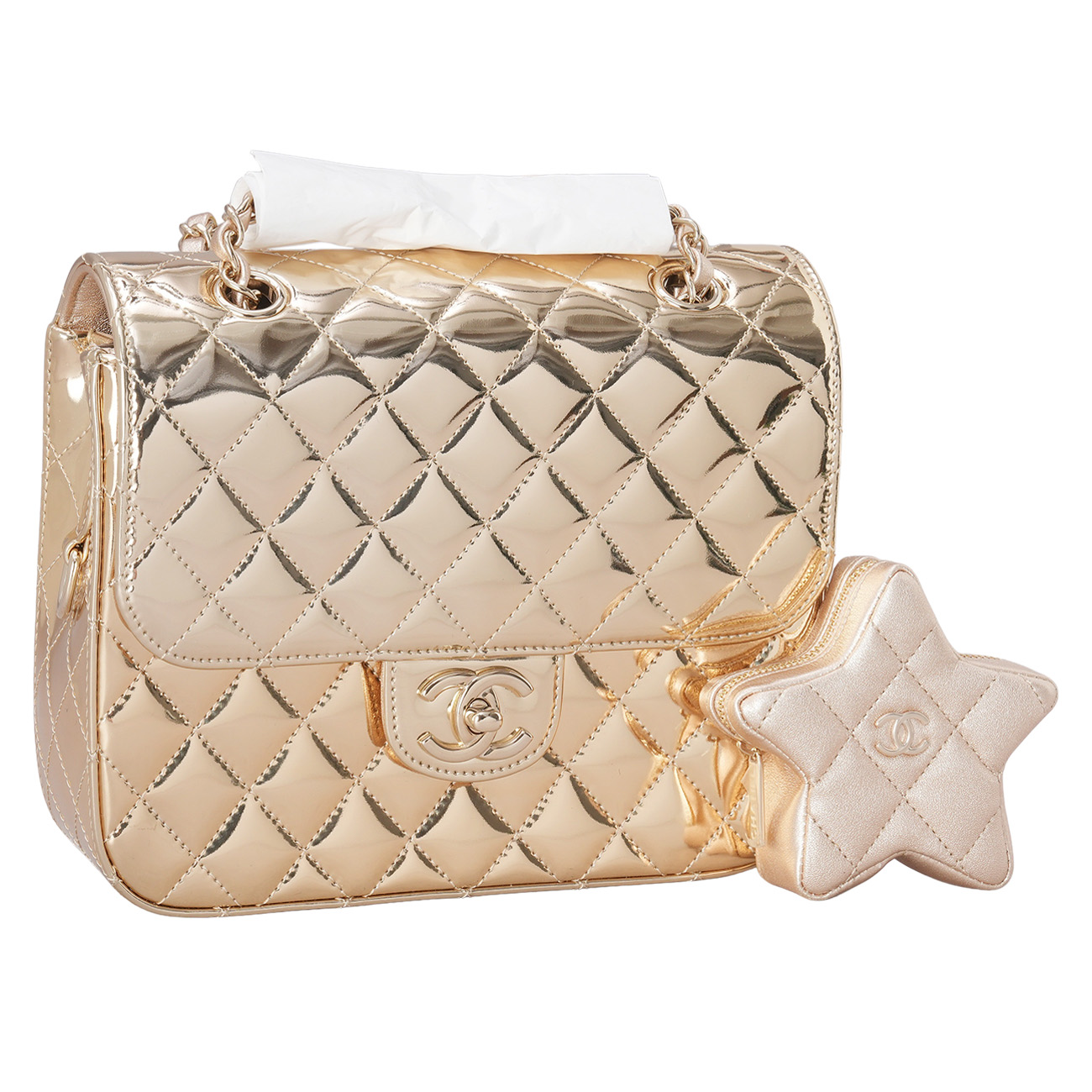 CHANEL(USED)샤넬 24C 스타코인 메탈 미러 백팩