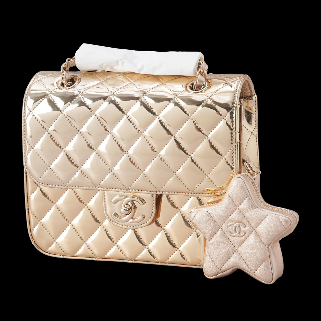 CHANEL(USED)샤넬 24C 스타코인 메탈 미러 백팩