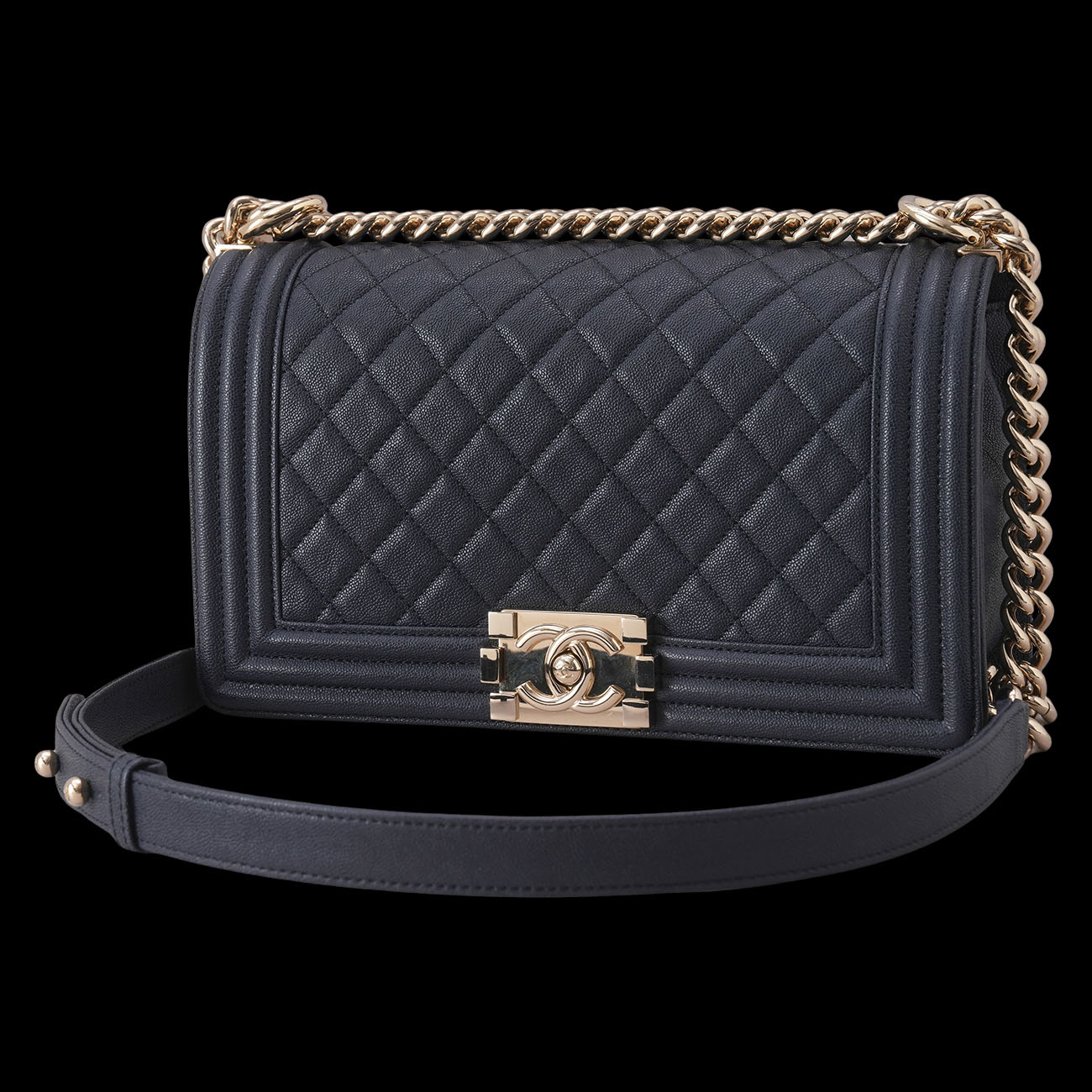 CHANEL(USED)샤넬 캐비어 보이샤넬 미듐 플랩백