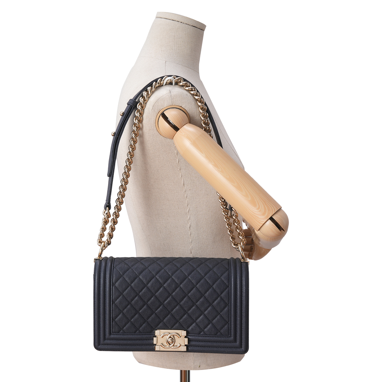 CHANEL(USED)샤넬 캐비어 보이샤넬 미듐 플랩백