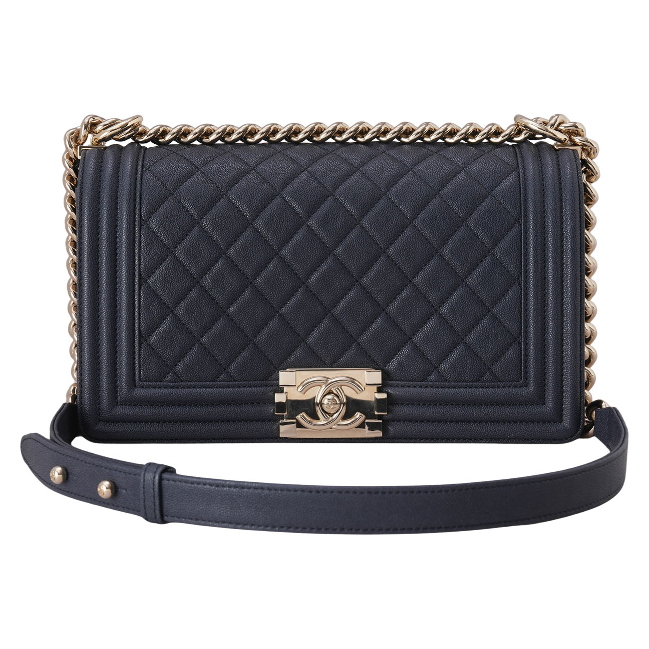 CHANEL(USED)샤넬 캐비어 보이샤넬 미듐 플랩백