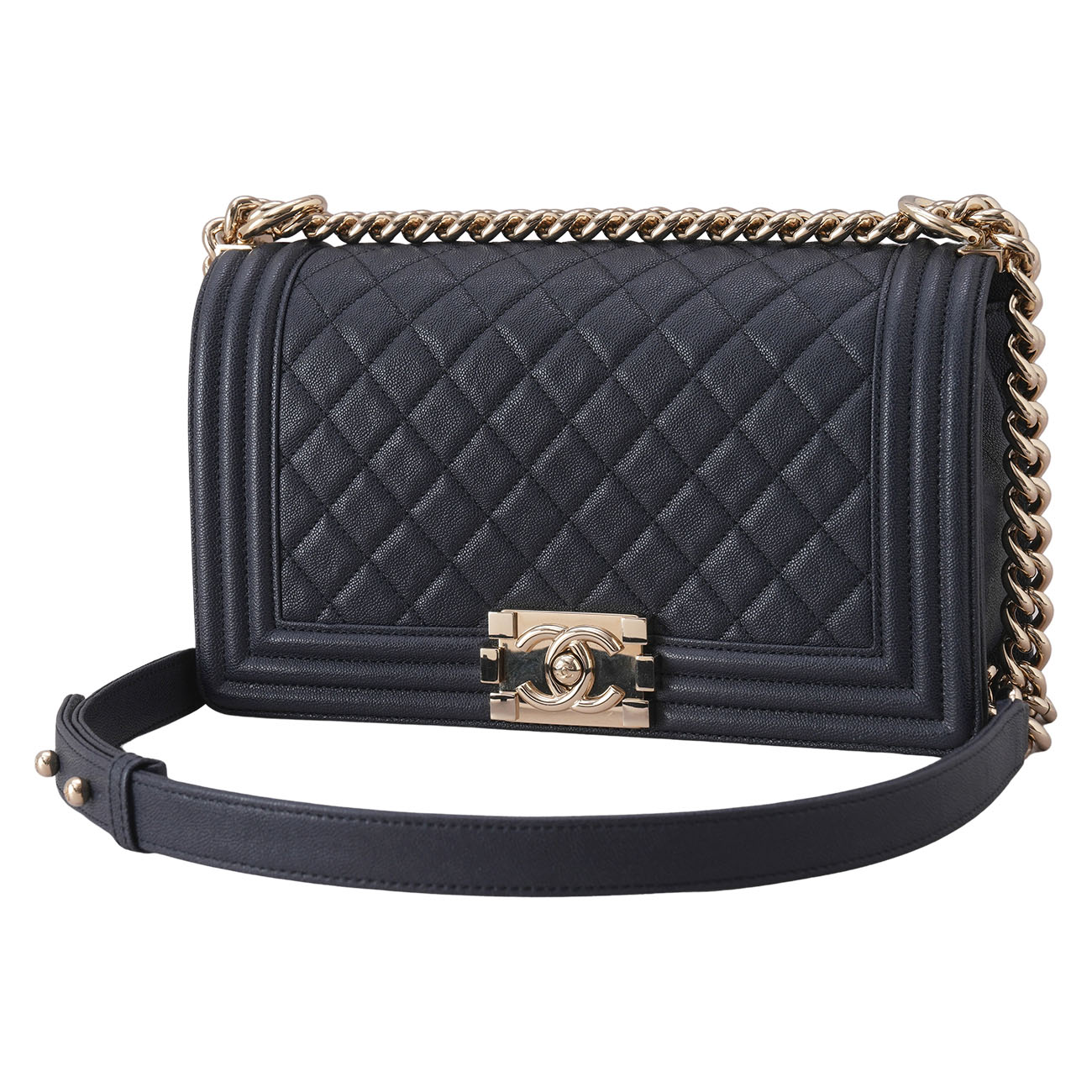 CHANEL(USED)샤넬 캐비어 보이샤넬 미듐 플랩백