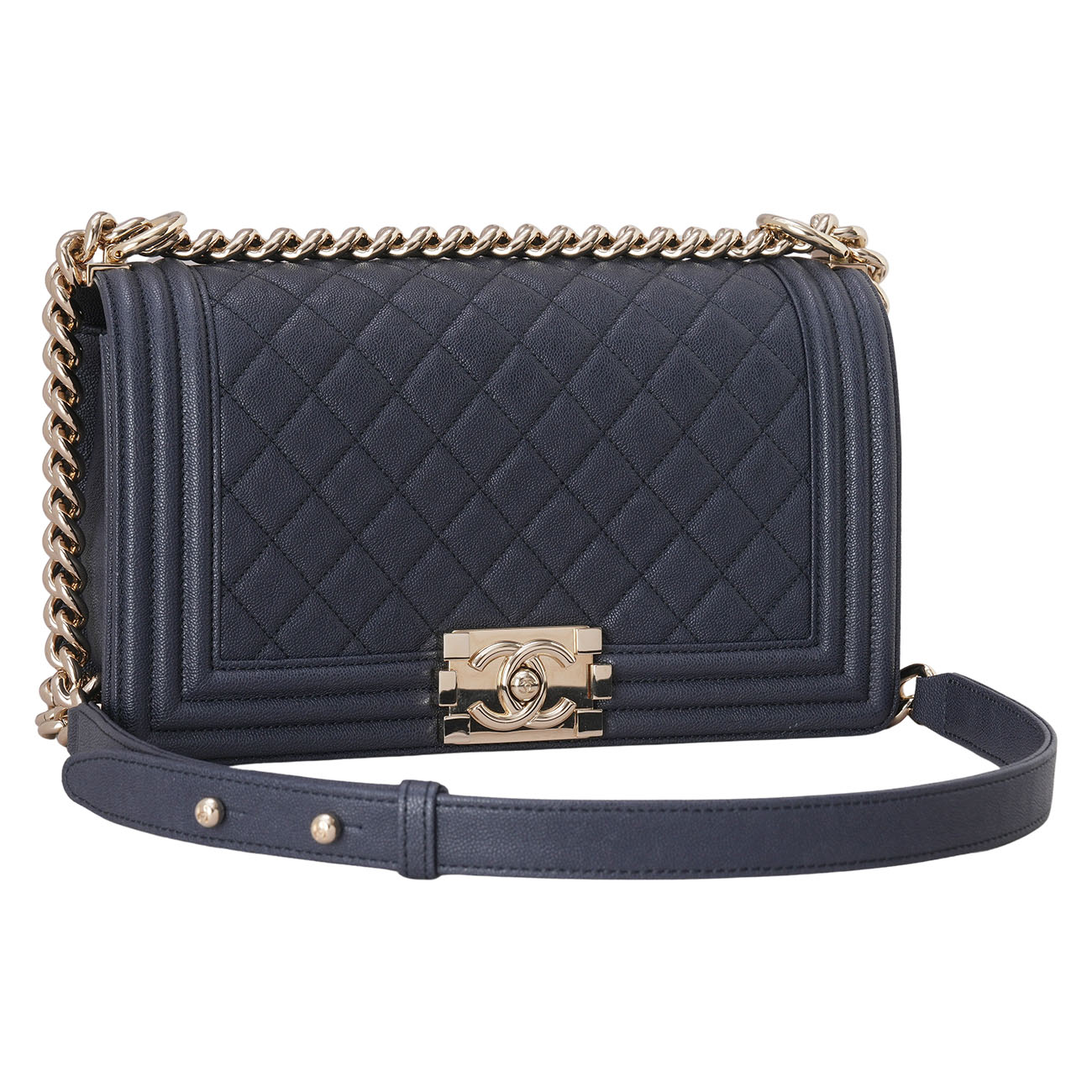 CHANEL(USED)샤넬 캐비어 보이샤넬 미듐 플랩백