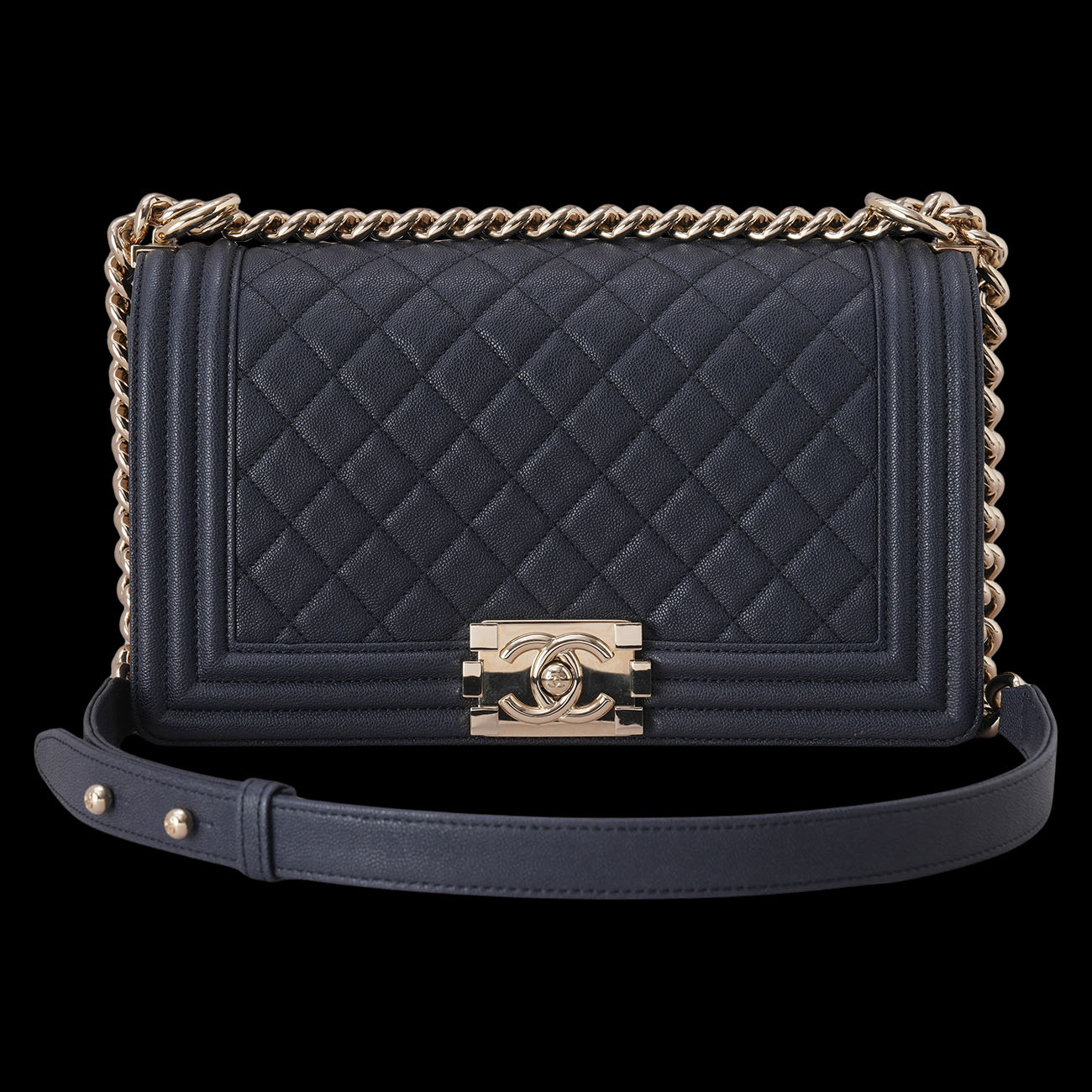 CHANEL(USED)샤넬 캐비어 보이샤넬 미듐 플랩백