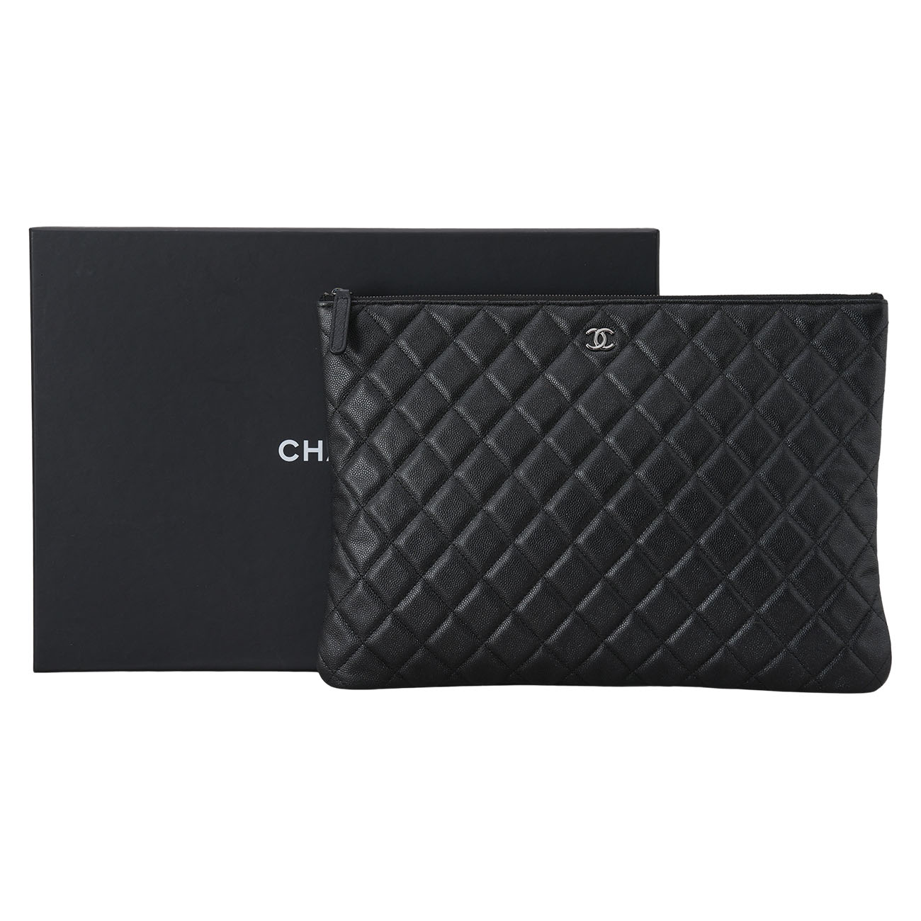 CHANEL(USED)샤넬 캐비어 클래식 클러치 라지