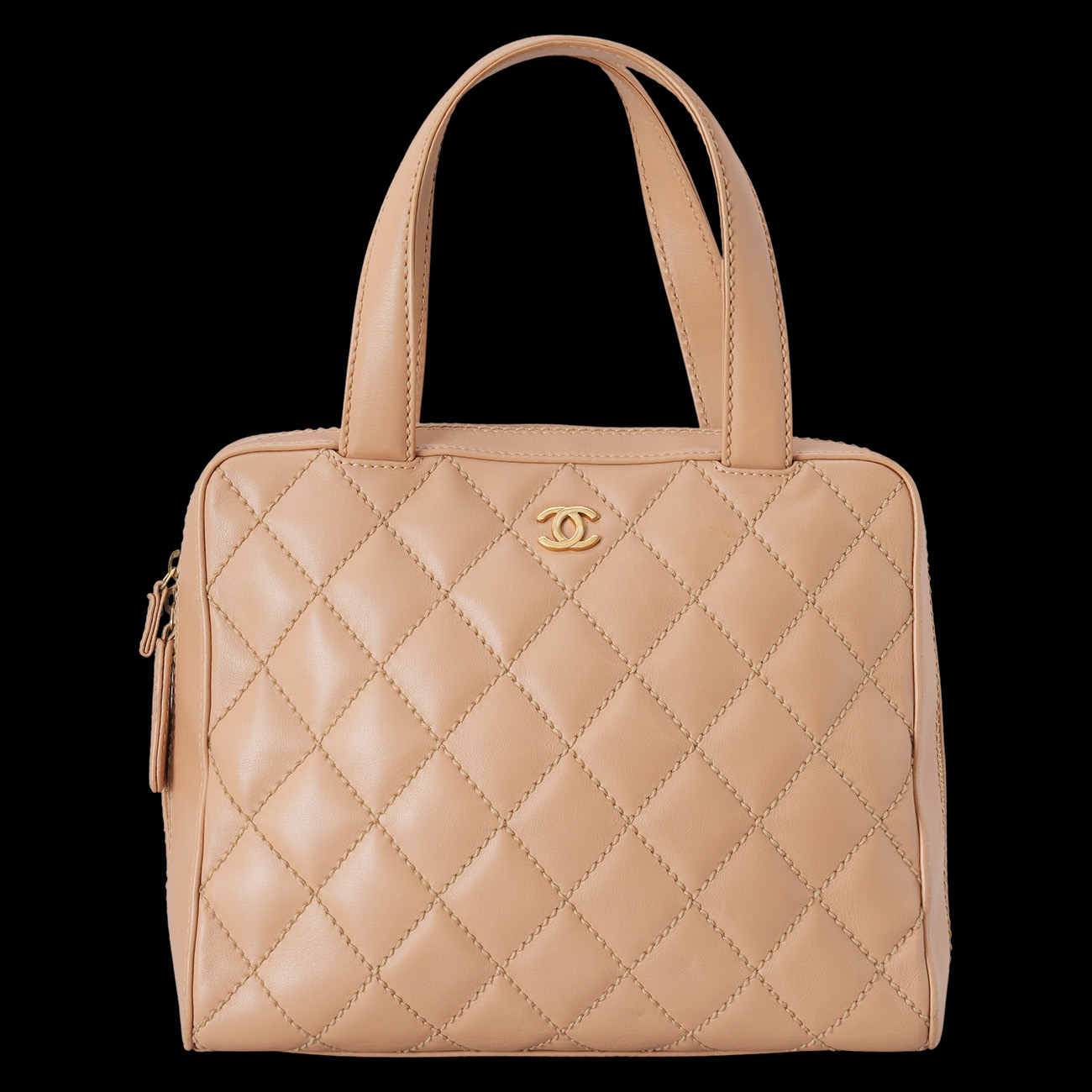 CHANEL(USED)샤넬 CC로고 빈티지 지퍼 토트백
