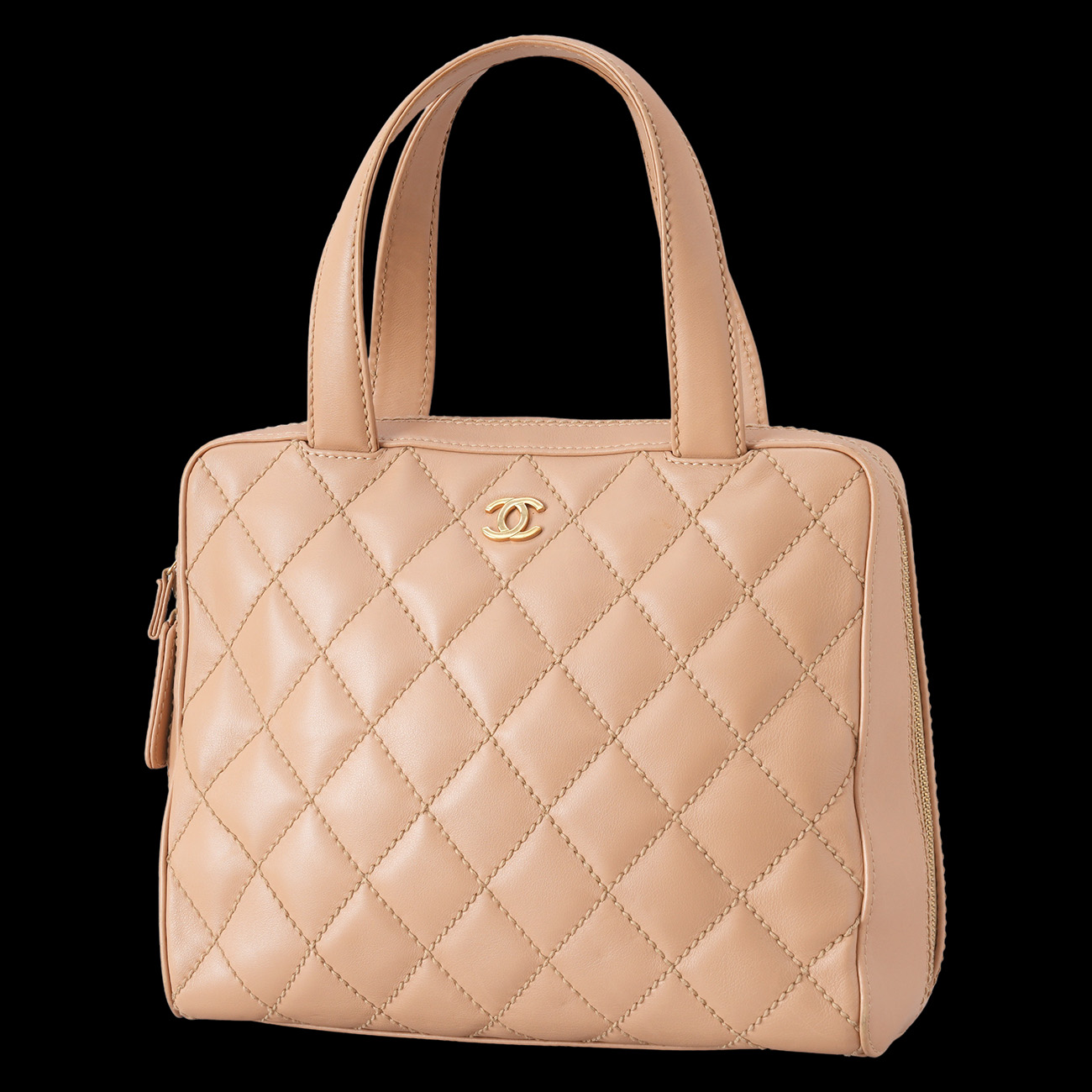 CHANEL(USED)샤넬 CC로고 빈티지 지퍼 토트백