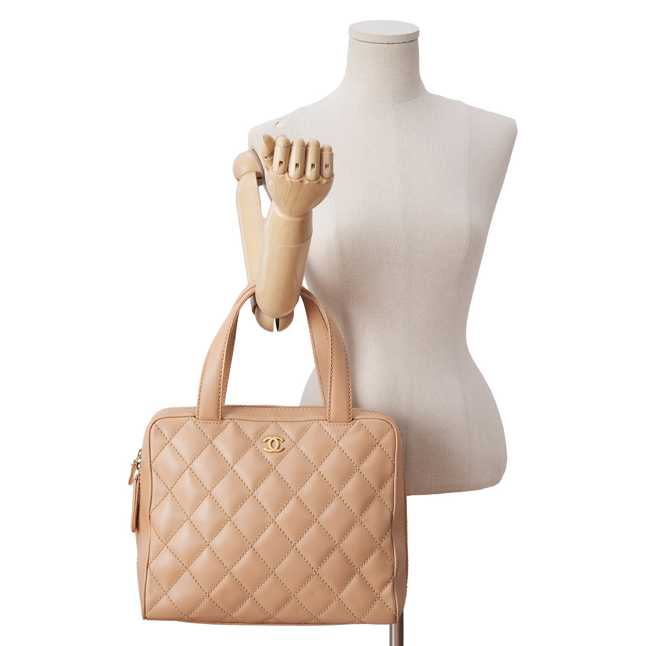 CHANEL(USED)샤넬 CC로고 빈티지 지퍼 토트백