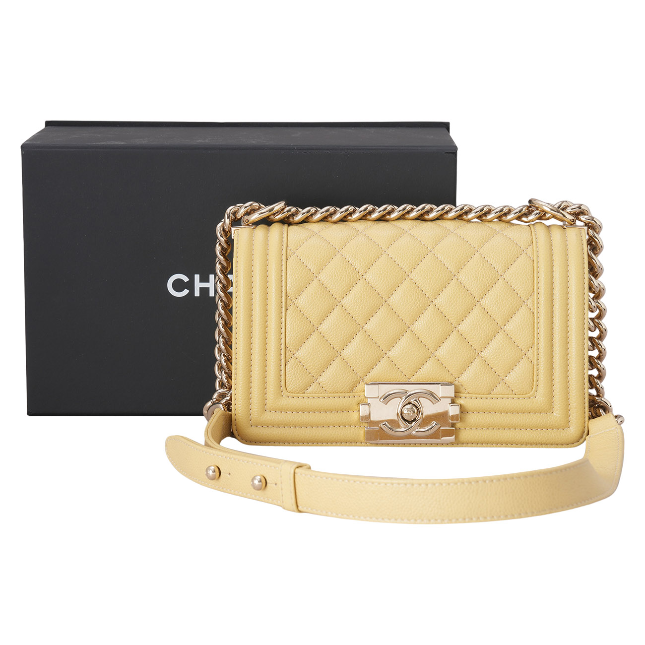 CHANEL(USED)샤넬 A67085 캐비어 보이샤넬 스몰 플랩백