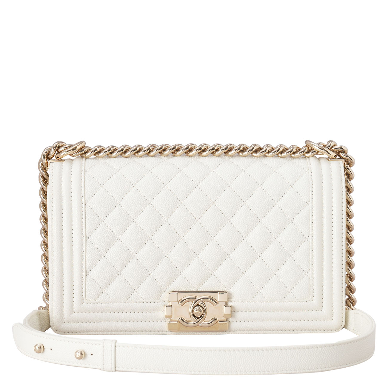 CHANEL(USED)샤넬 캐비어 보이샤넬 미듐