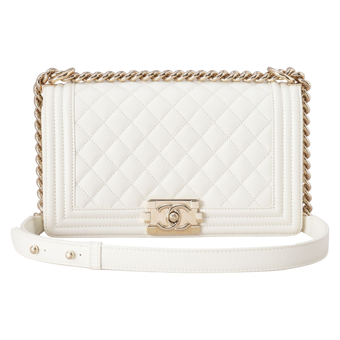 CHANEL(USED)샤넬 캐비어 보이샤넬 미듐