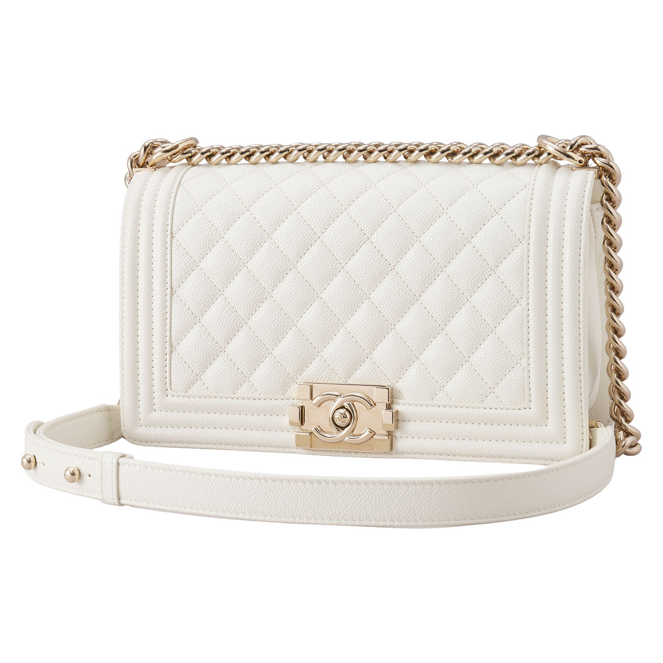 CHANEL(USED)샤넬 캐비어 보이샤넬 미듐