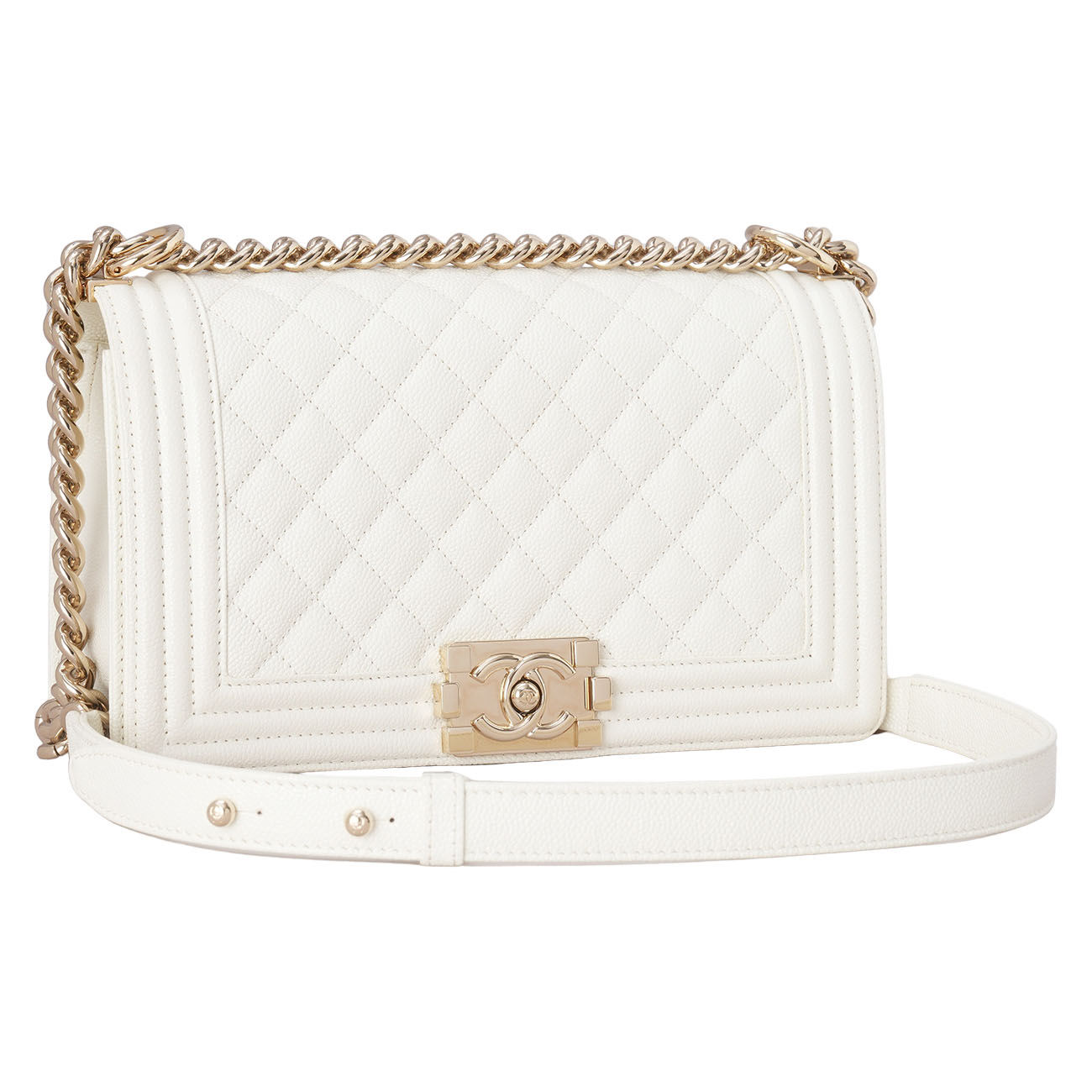 CHANEL(USED)샤넬 캐비어 보이샤넬 미듐