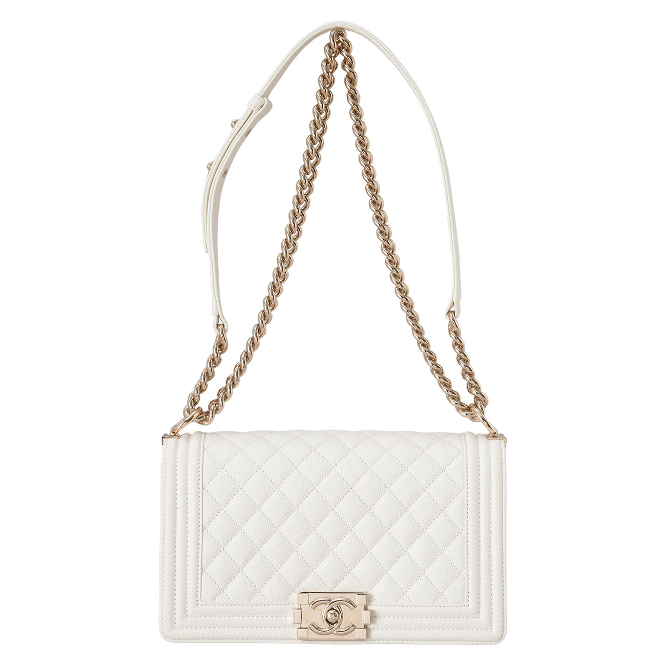 CHANEL(USED)샤넬 캐비어 보이샤넬 미듐