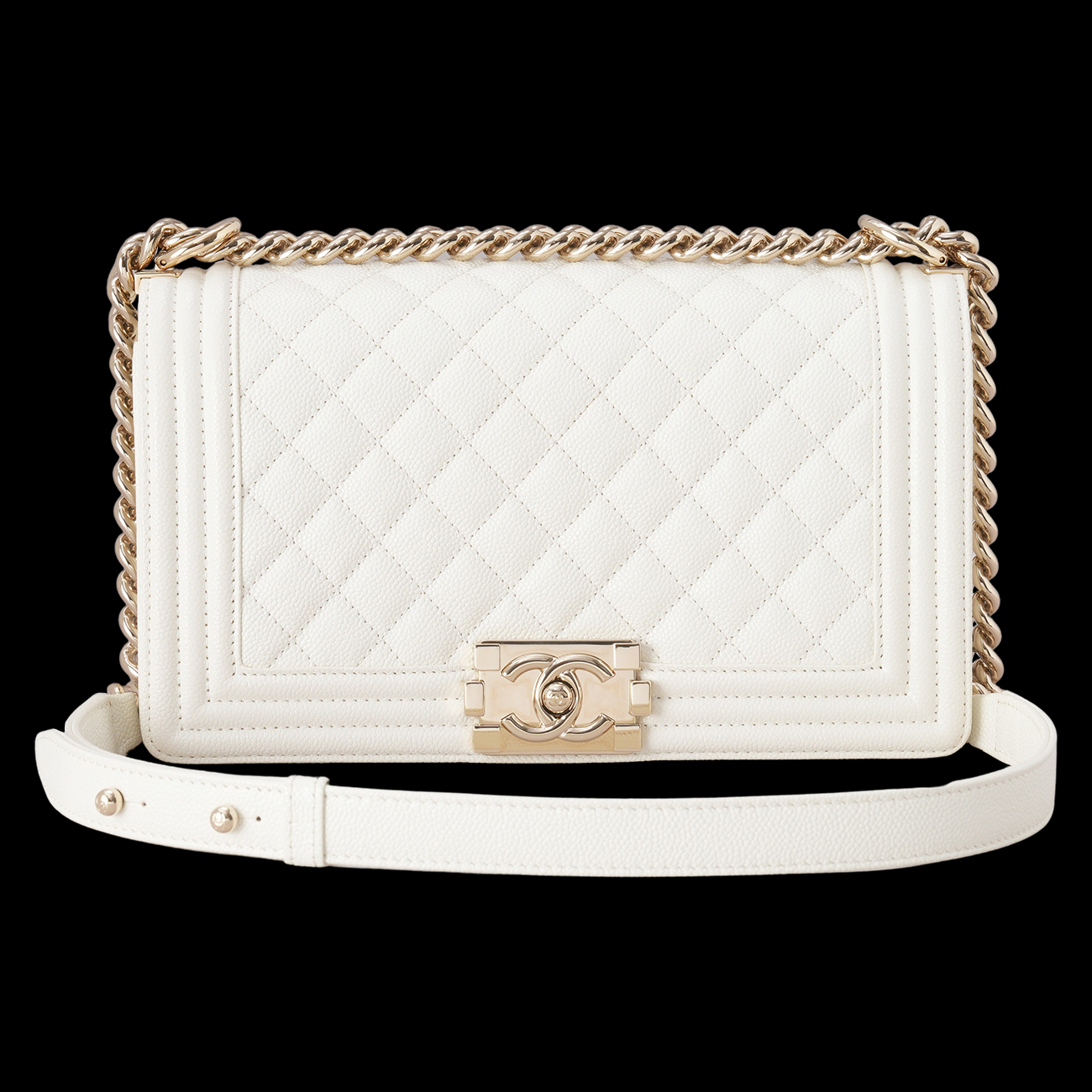CHANEL(USED)샤넬 캐비어 보이샤넬 미듐