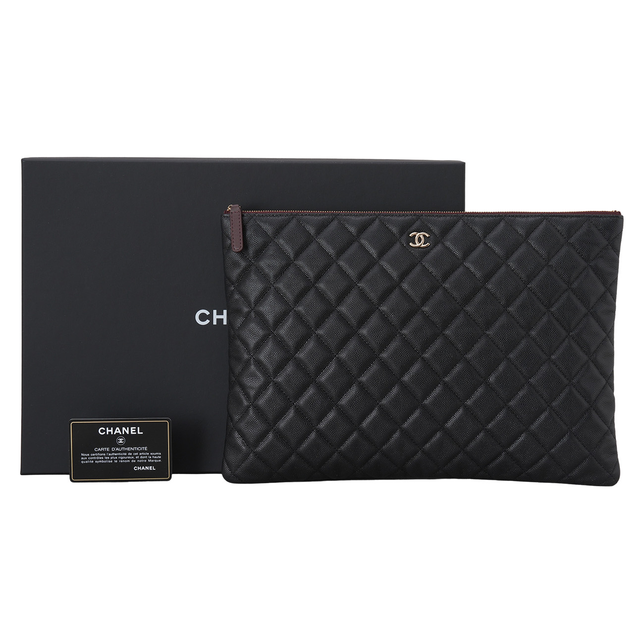 CHANEL(USED)샤넬 캐비어 클래식 클러치 라지