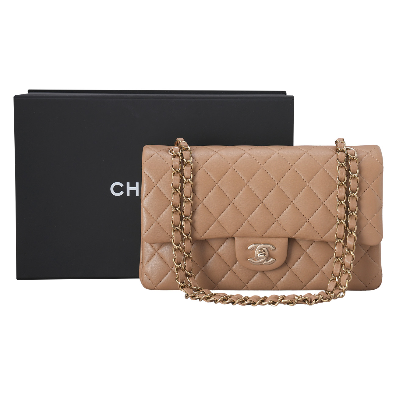 CHANEL(USED)샤넬 램스킨 클래식 미듐 플랩백