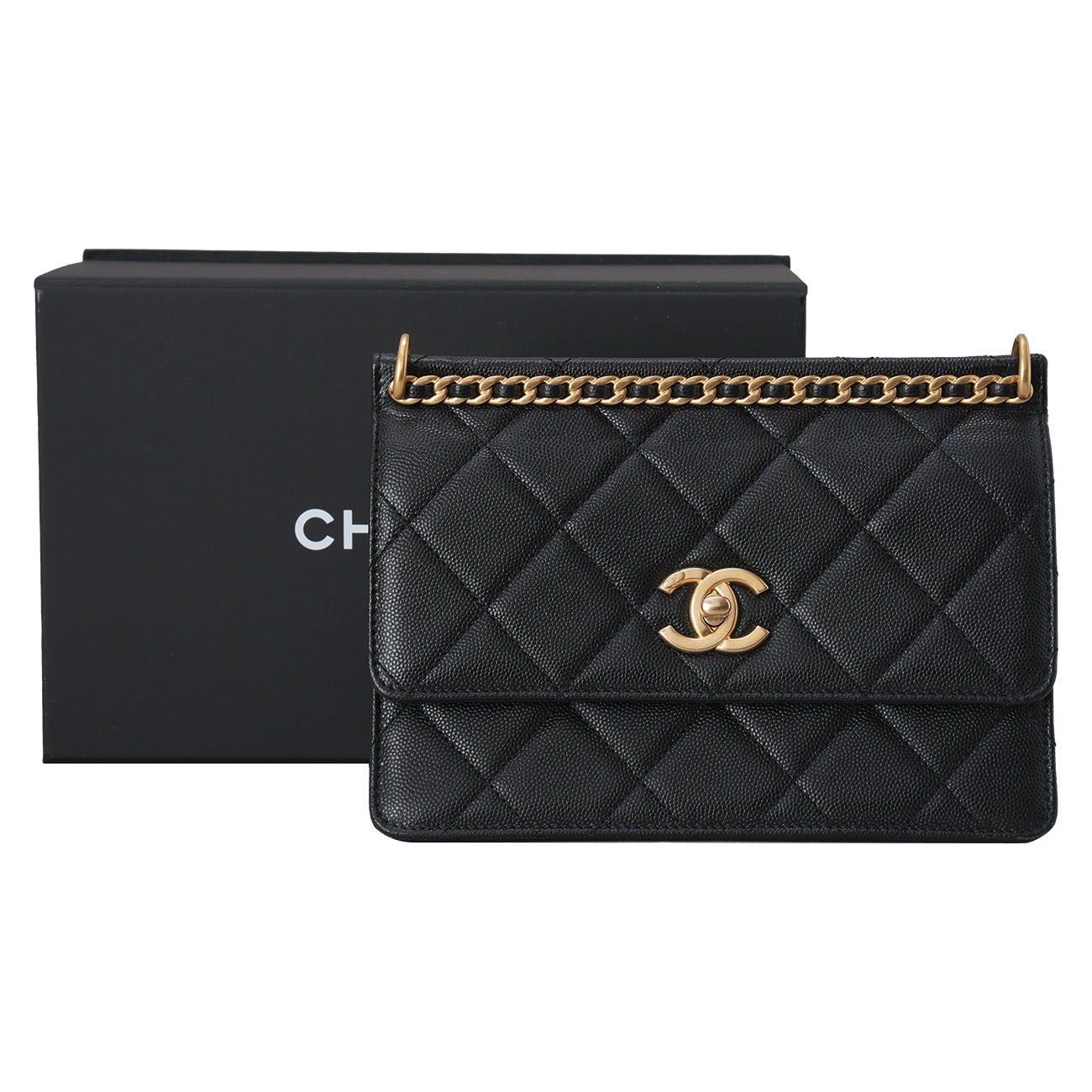 CHANEL(USED)샤넬 AS4169 시즌 캐비어 스몰 플랩백