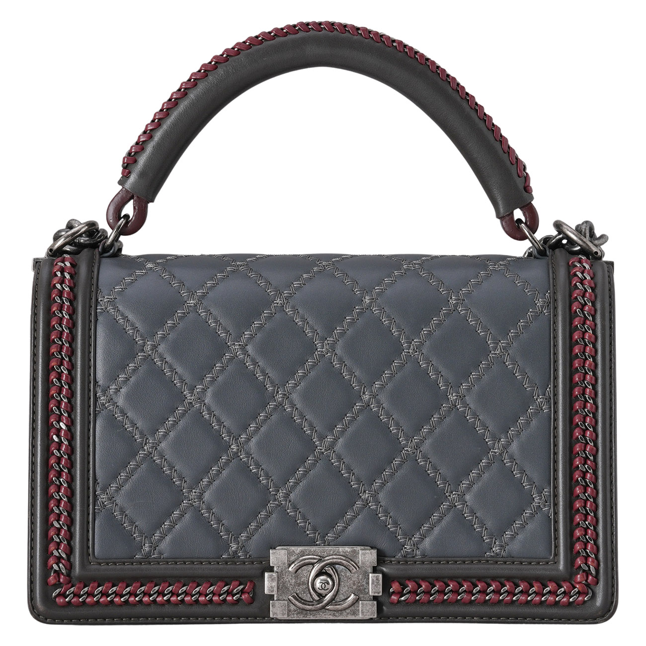 CHANEL(USED)샤넬 시즌 보이샤넬 탑핸들 뉴미듐