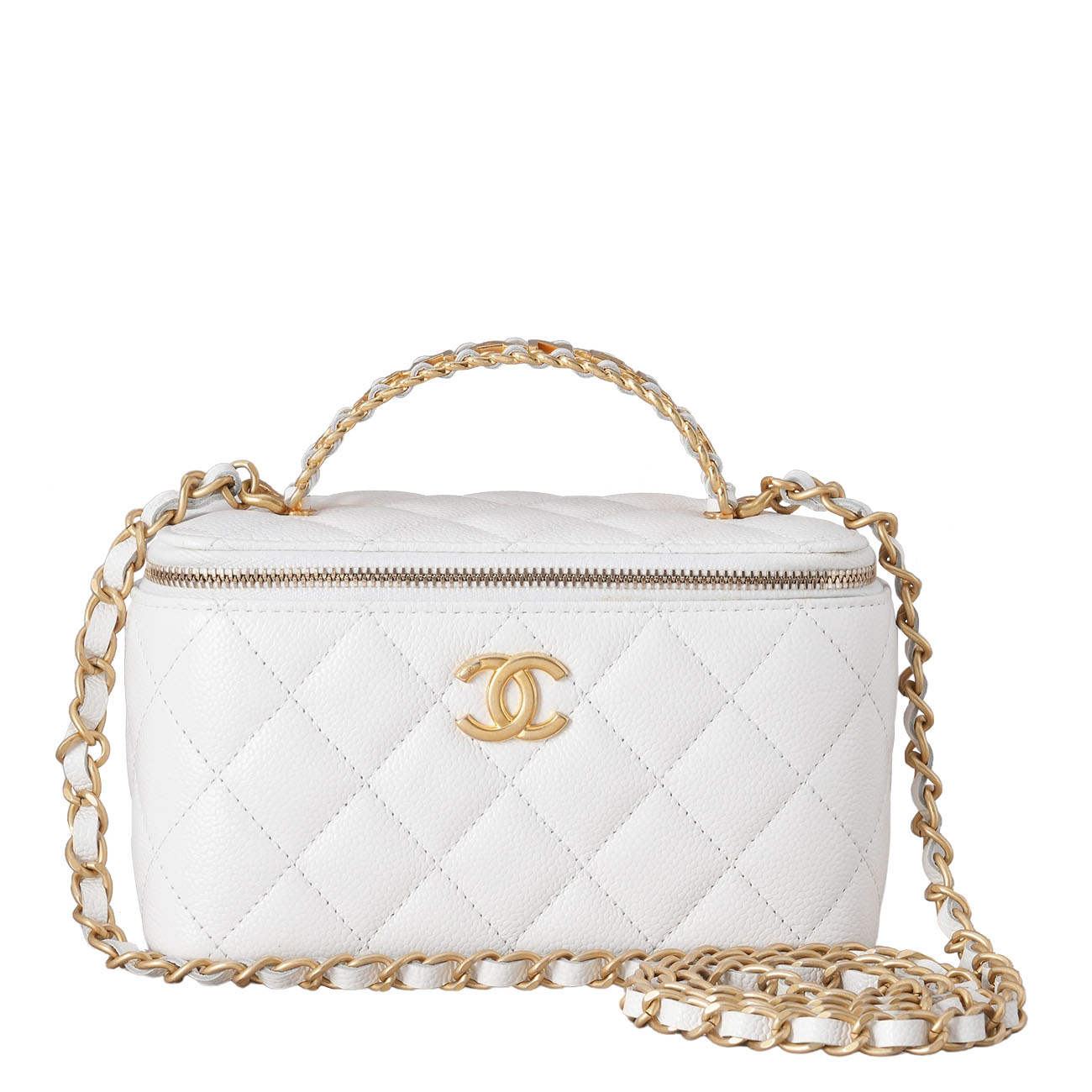 CHANEL(USED)샤넬 시즌 캐비어 베니티 탑핸들