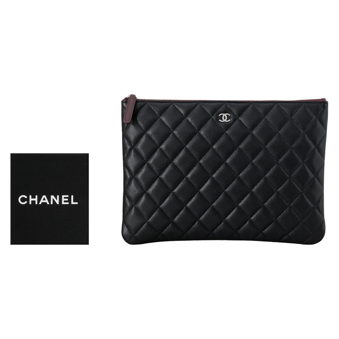 CHANEL(USED)샤넬 캐비어 클래식 클러치 뉴미듐