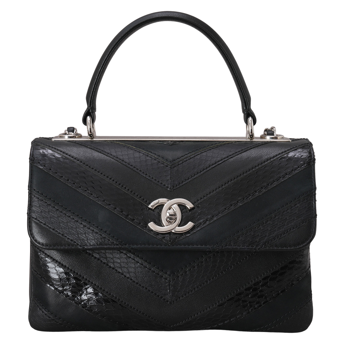 CHANEL(USED)샤넬 시즌 쉐브론 파이톤 트렌디 CC 스몰