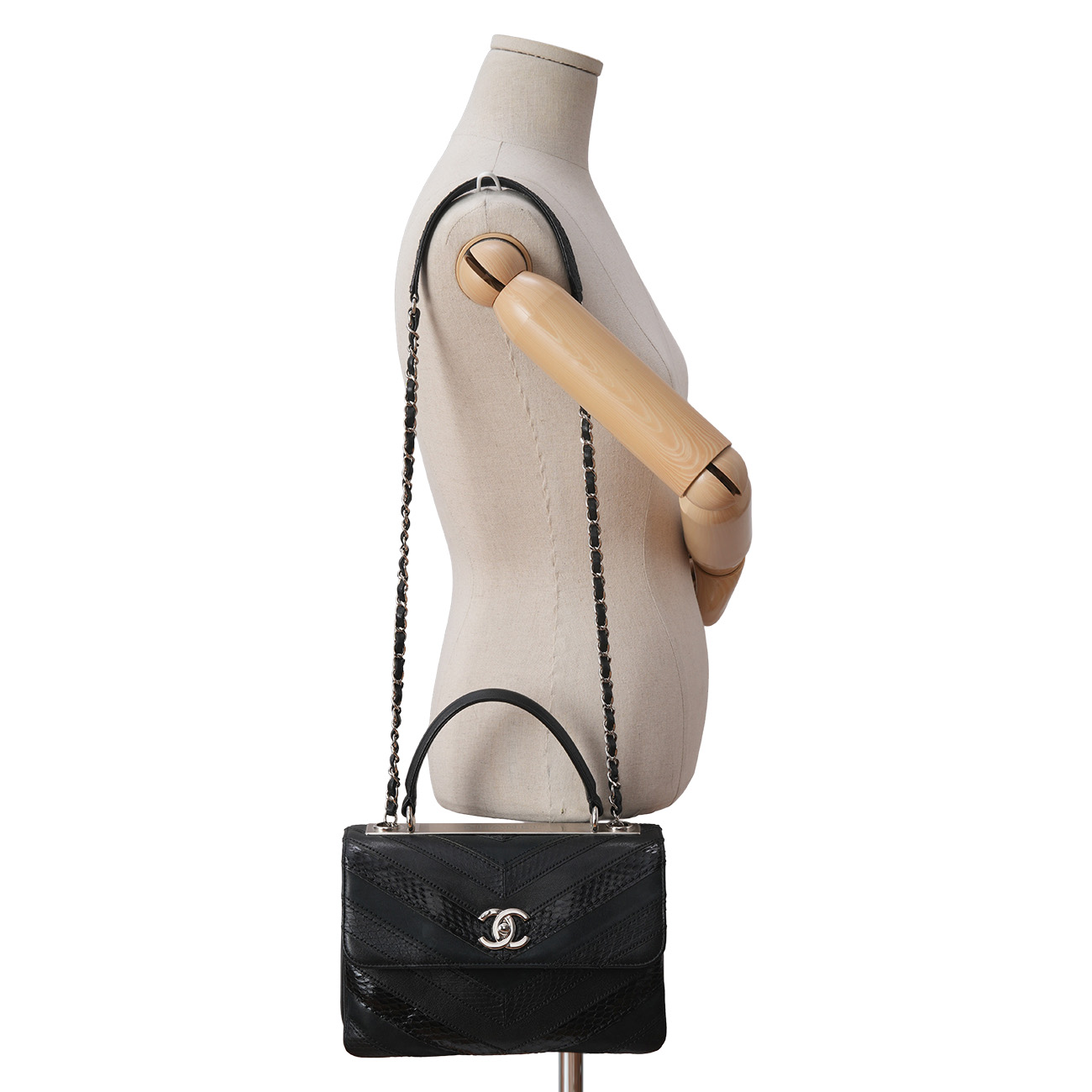 CHANEL(USED)샤넬 시즌 쉐브론 파이톤 트렌디 CC 스몰