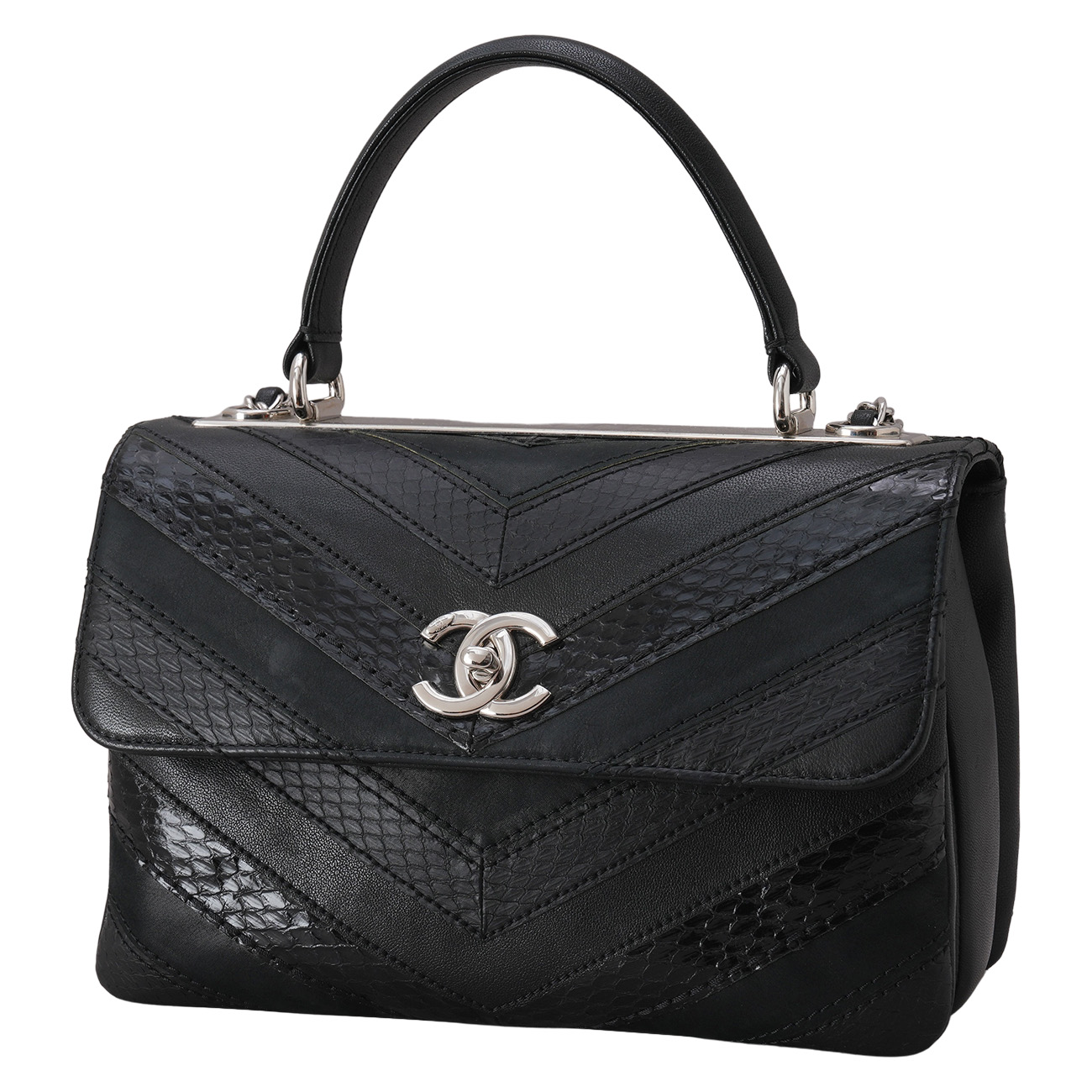 CHANEL(USED)샤넬 시즌 쉐브론 파이톤 트렌디 CC 스몰