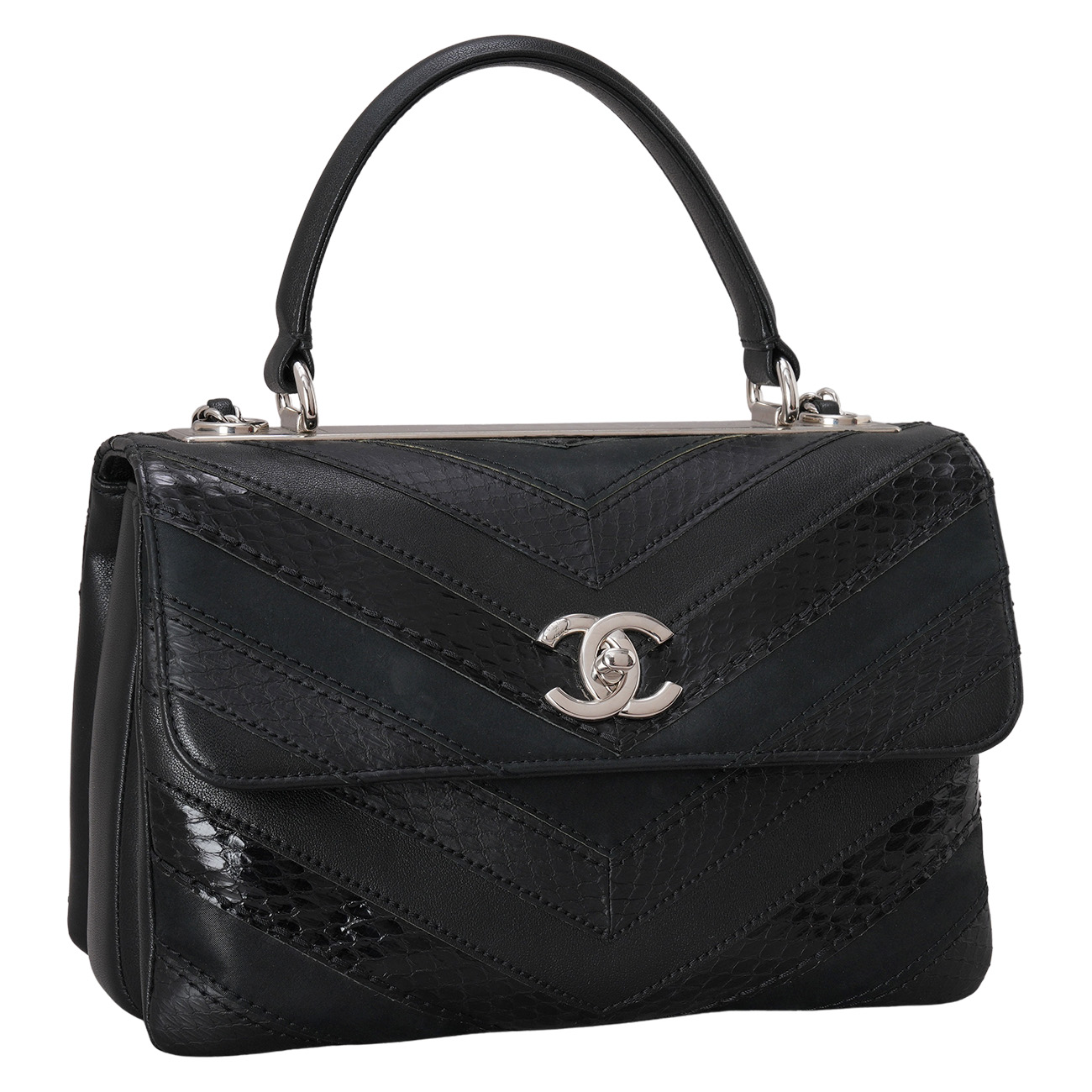 CHANEL(USED)샤넬 시즌 쉐브론 파이톤 트렌디 CC 스몰