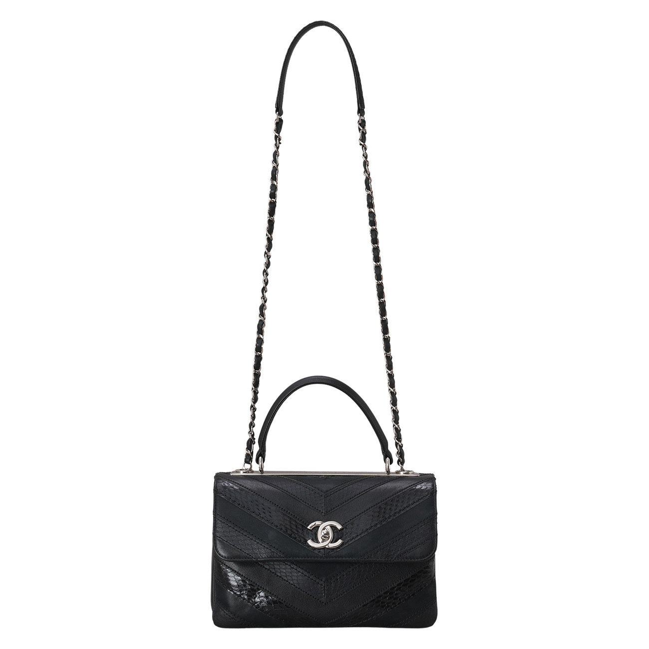 CHANEL(USED)샤넬 시즌 쉐브론 파이톤 트렌디 CC 스몰