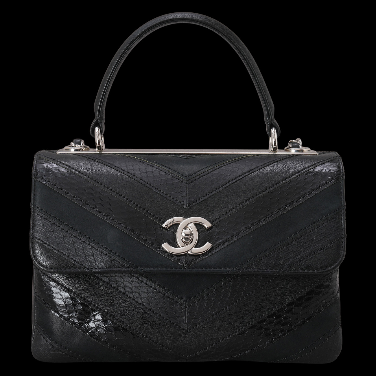 CHANEL(USED)샤넬 시즌 쉐브론 파이톤 트렌디 CC 스몰