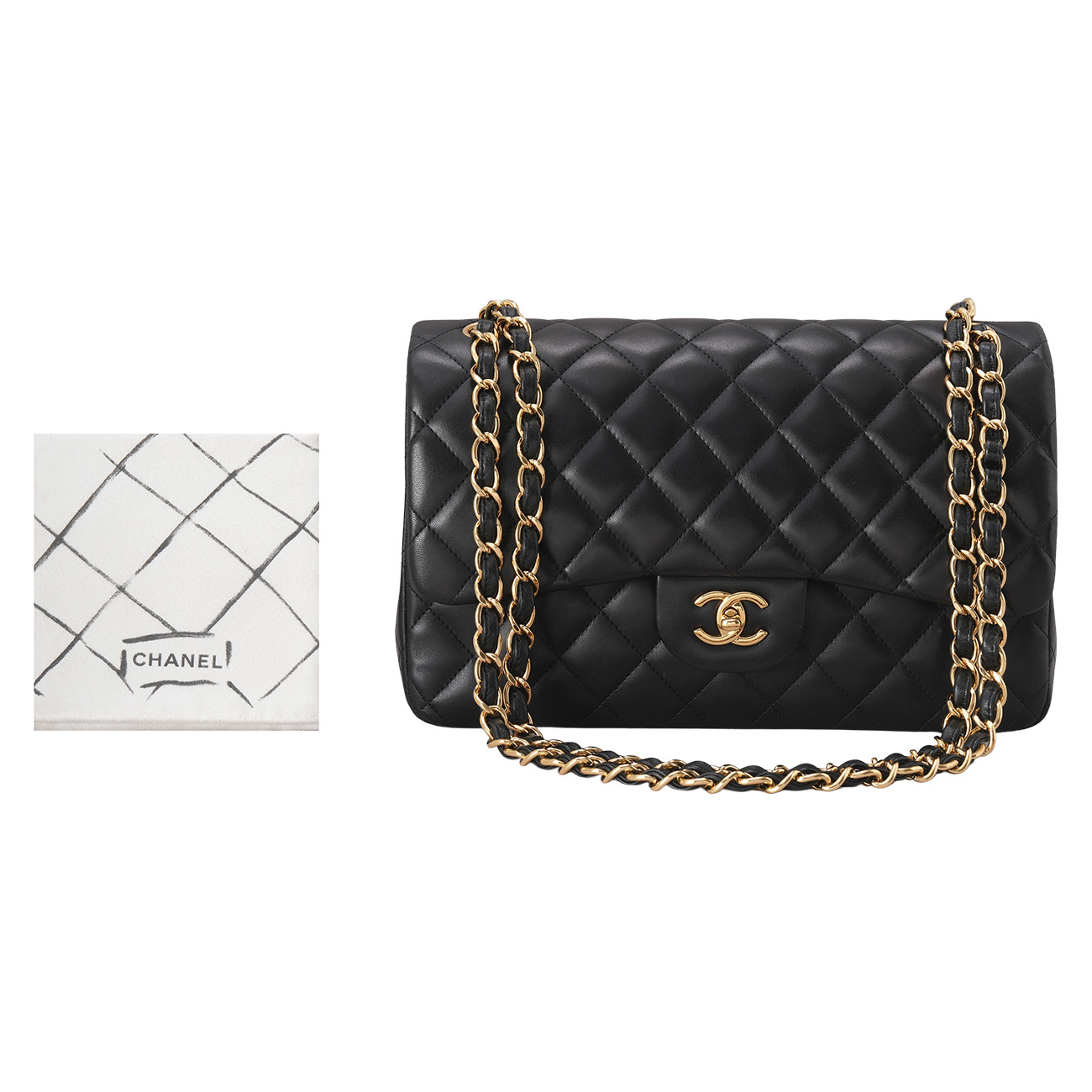 CHANEL(USED)샤넬 클래식 램스킨 점보