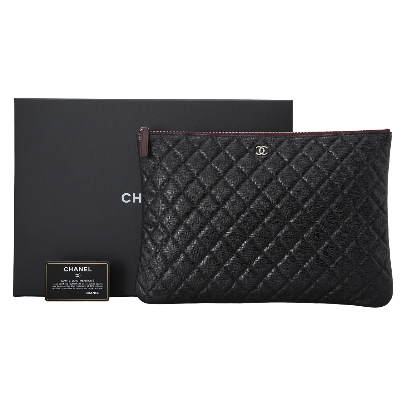 CHANEL(USED)샤넬 캐비어 클래식 클러치 라지