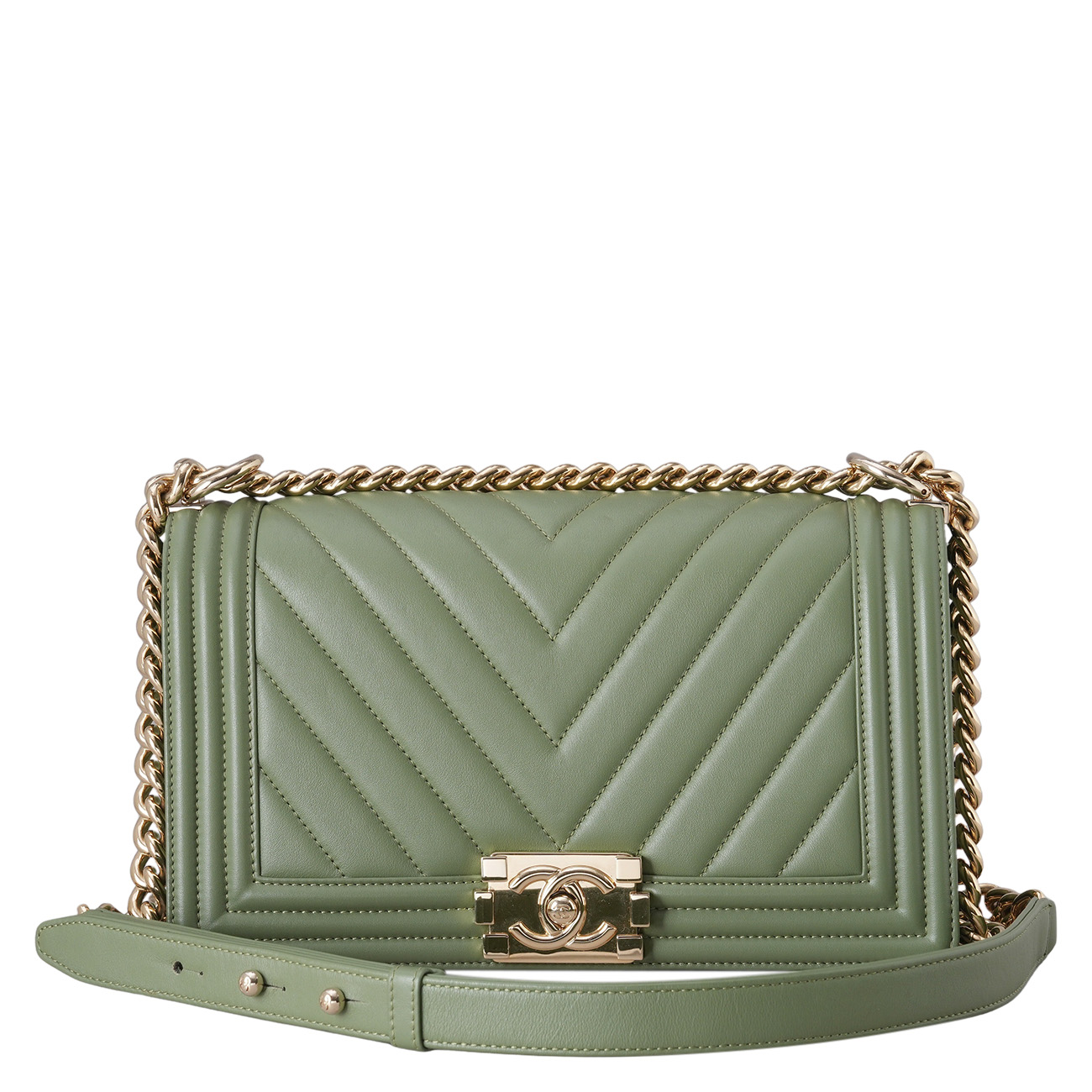 CHANEL(USED)샤넬 보이샤넬 쉐브론 미듐
