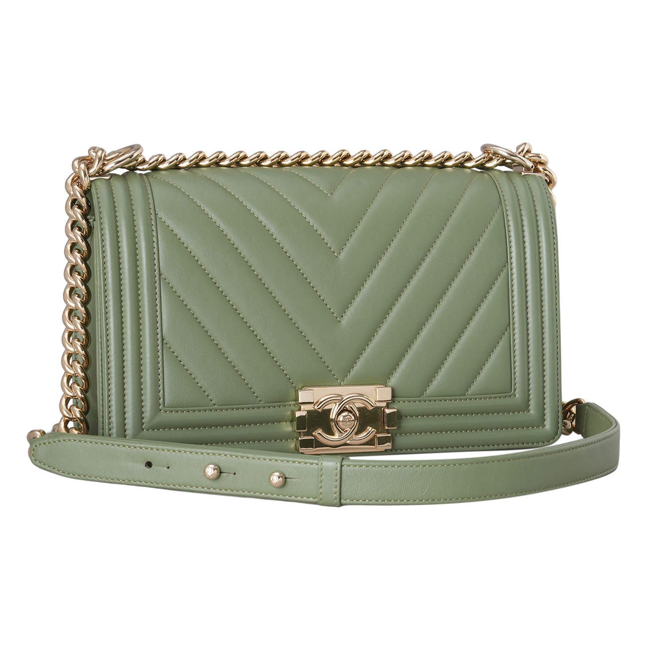 CHANEL(USED)샤넬 보이샤넬 쉐브론 미듐